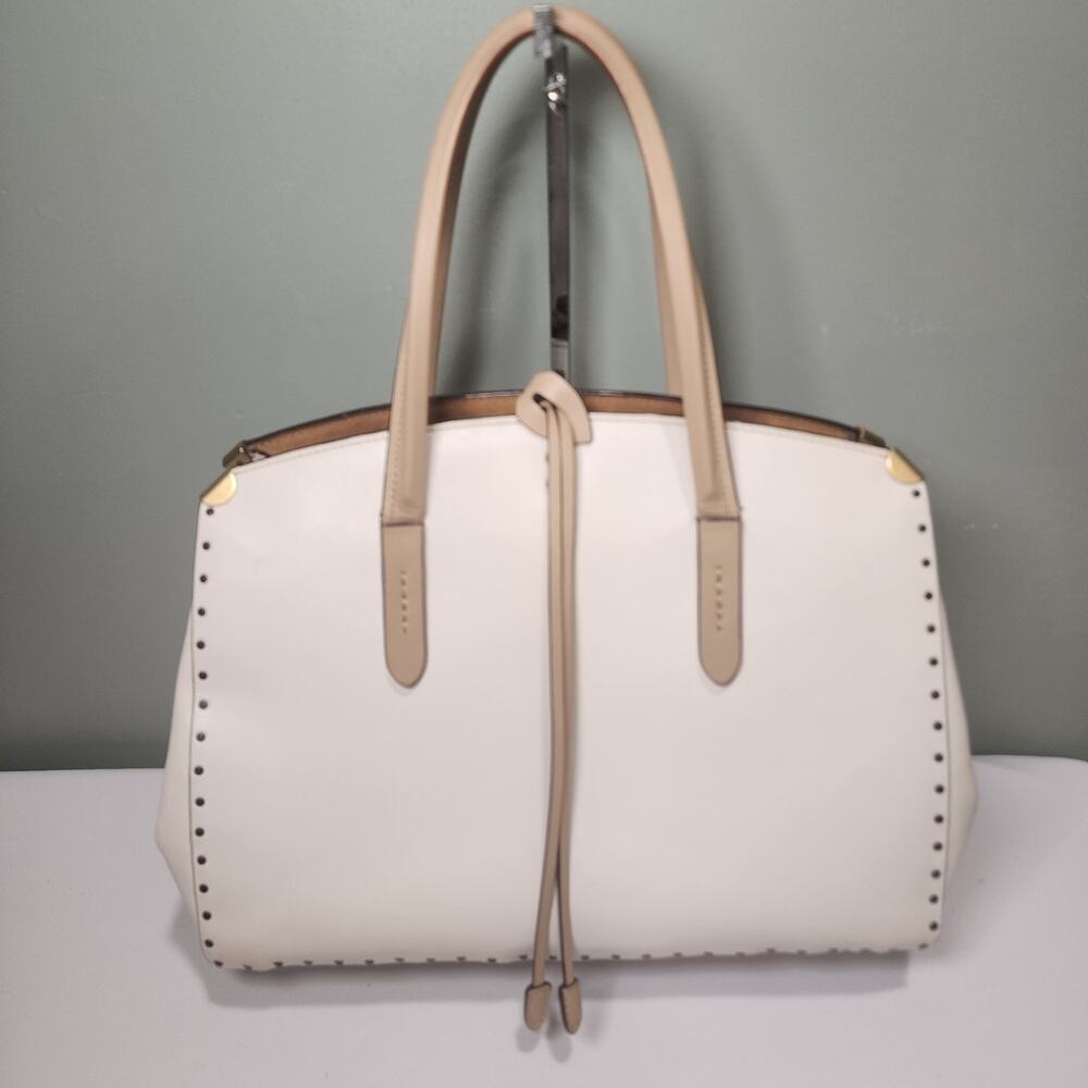 Coach 29256 Cooper Carryall Rivets Chalk Beechwood Glovetanned Leather